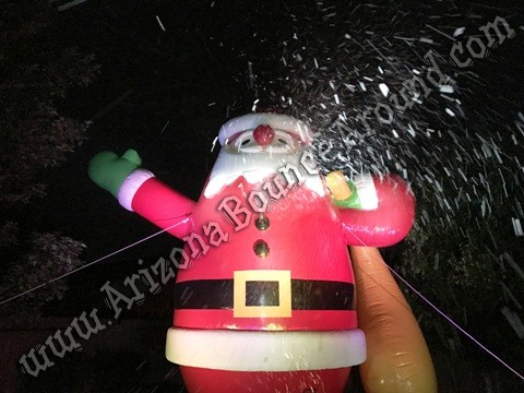 Giant Inflatable snow blowing santa claus rental Phoenix Arizona